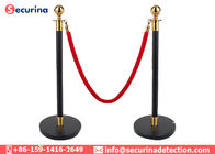 Stainless Steel Security Bollards Crowd Control With Velvet Rope Stanchions